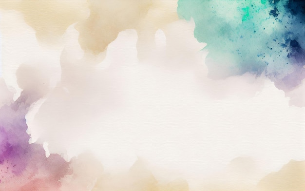 Watercolor background with a green and blue color