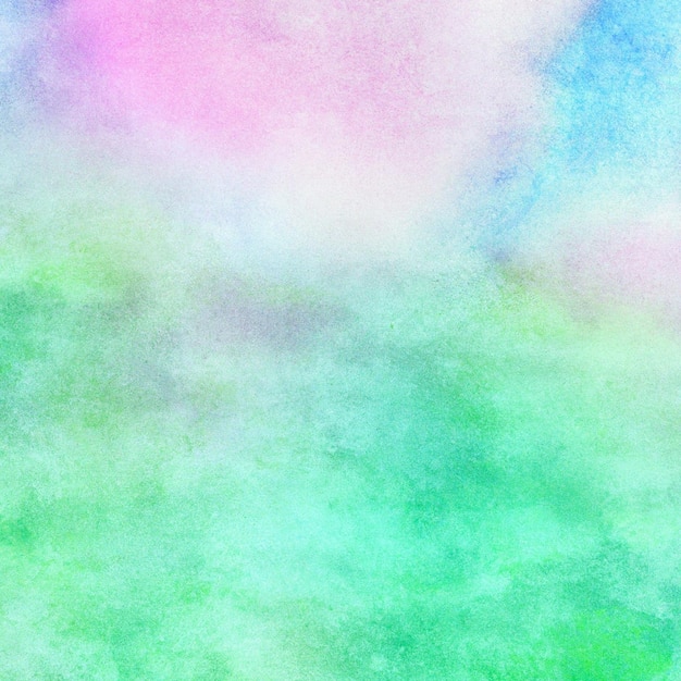 Watercolor background with a pastel green and pink background