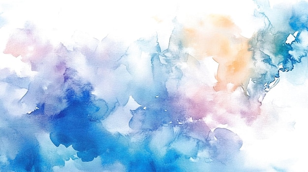 Watercolor Background With Various Color