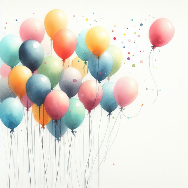 watercolor balloons