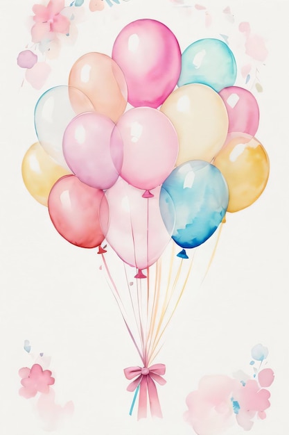 Watercolor Birthday Background