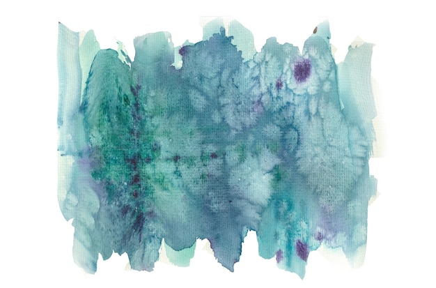 Watercolor Blue abstract painted Watercolor strokes set on watercolor paper