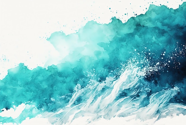 Watercolor blue background Splashes backdrop