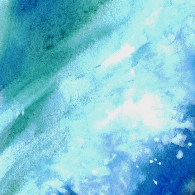 Watercolor blue sea background with space for text