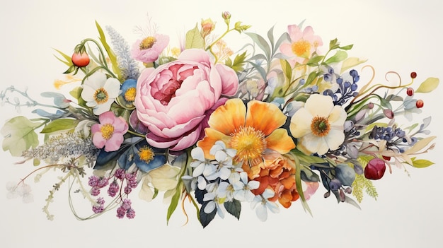 Watercolor bouquets