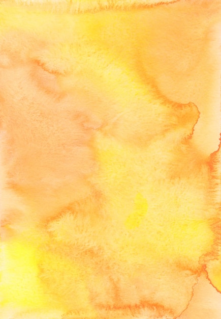 Watercolor bright yellow and orange background texture