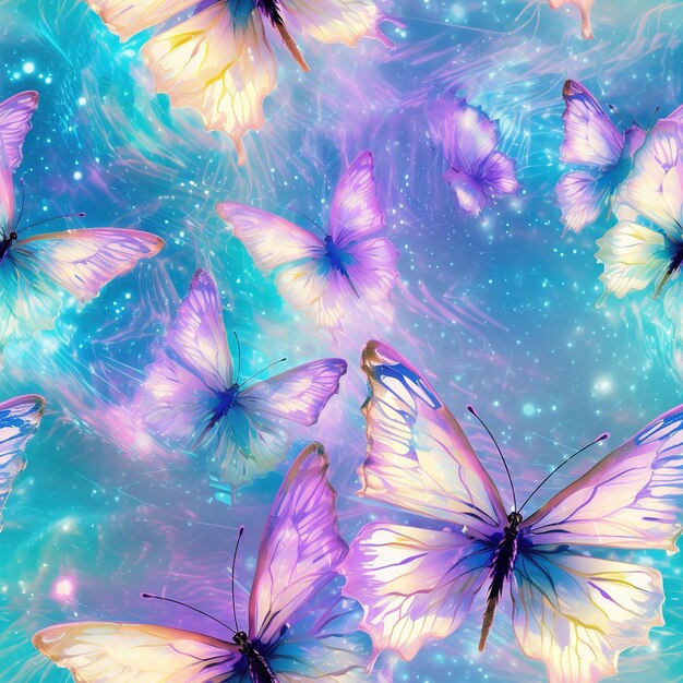 watercolor butterflies pattern