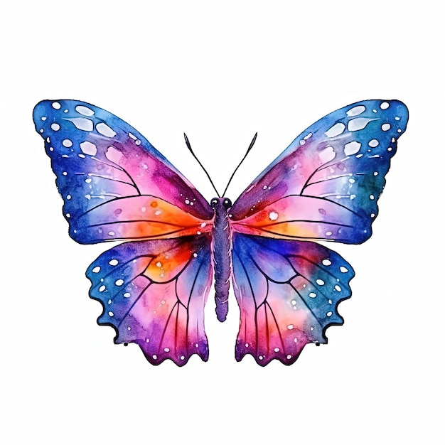 Watercolor butterfly Illustration AI GenerativexA