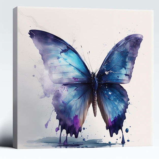 Watercolor butterfly painting for perfect room decoration