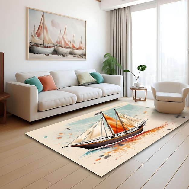 Watercolor Carpet and Rug Designs Artistic Digital Prints for Creative Home Decor