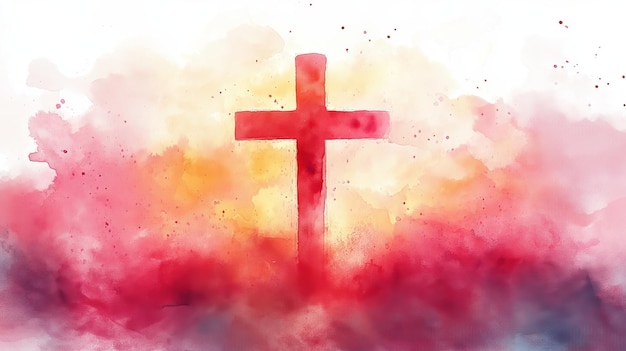 Photo watercolor christian background