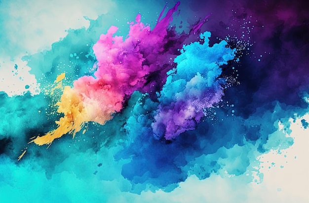 Watercolor colorful background Rainbow color backdrop