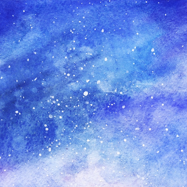 Watercolor colorful starry space galaxy nebula background