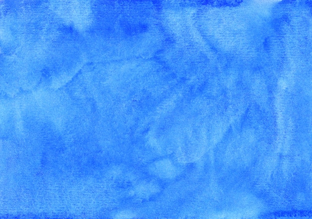 Watercolor deep blue background texture hand painted. Aquarelle sky blue abstract backdrop.