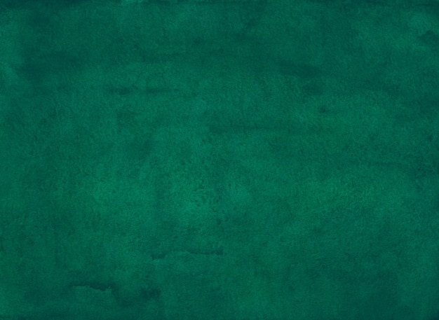 Watercolor deep teal green background painting