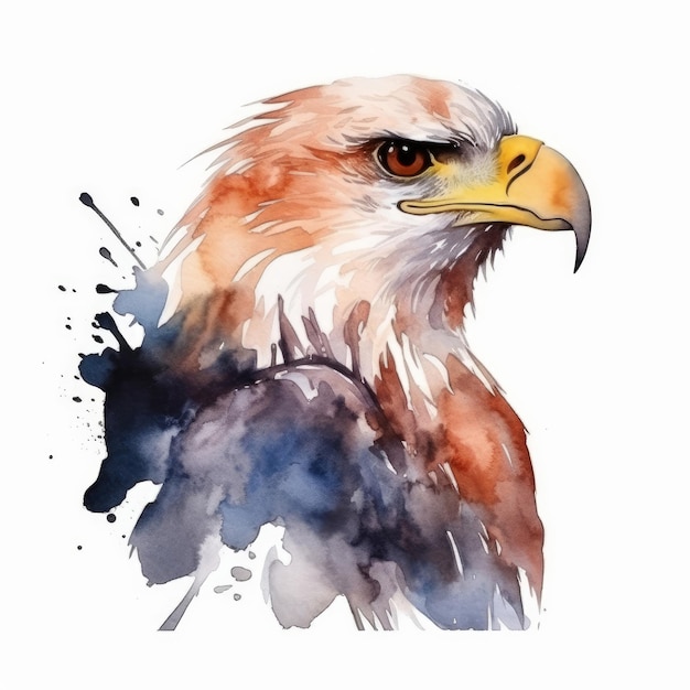 Watercolor eagle Illustration AI GenerativexA