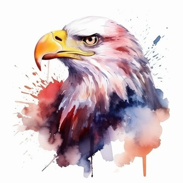 Watercolor eagle Illustration AI GenerativexA