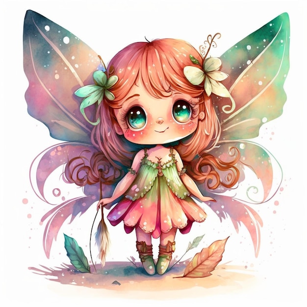 Watercolor Fantasy Fairy Creative Illustration