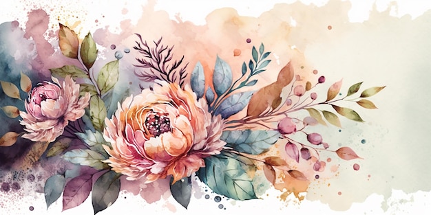 watercolor feminine background