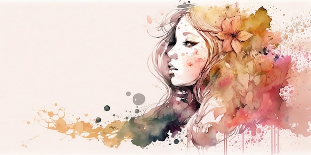 watercolor feminine background