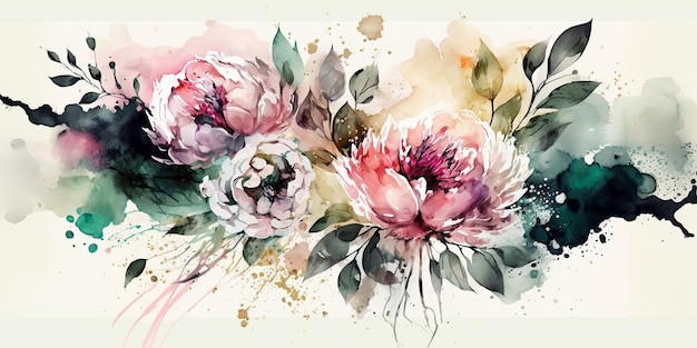 watercolor feminine background