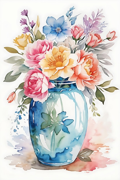 watercolor flora