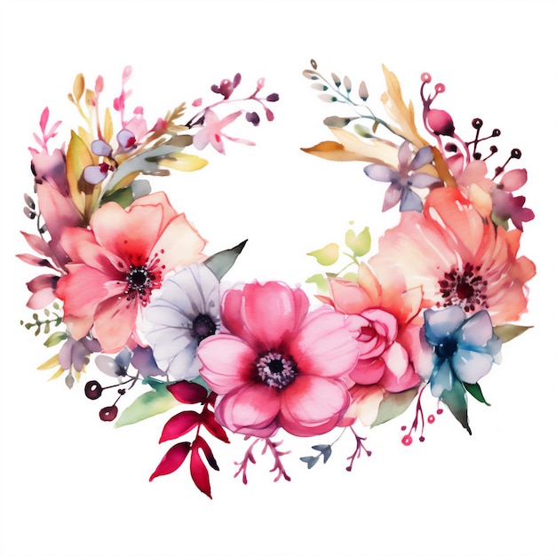 Watercolor Floral backgrounds Flower Crowns Floral Wreaths