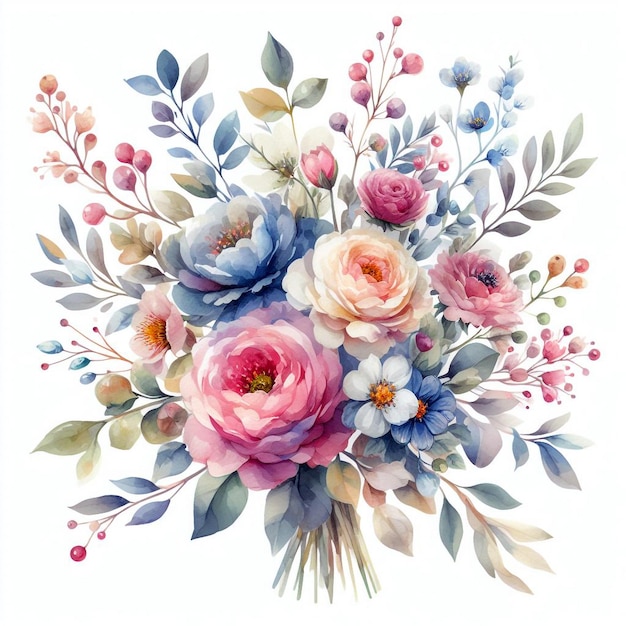 watercolor flower bouquets