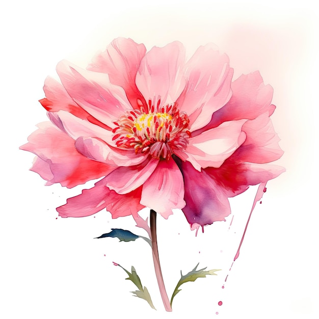 Watercolor flower Illustration AI GenerativexA