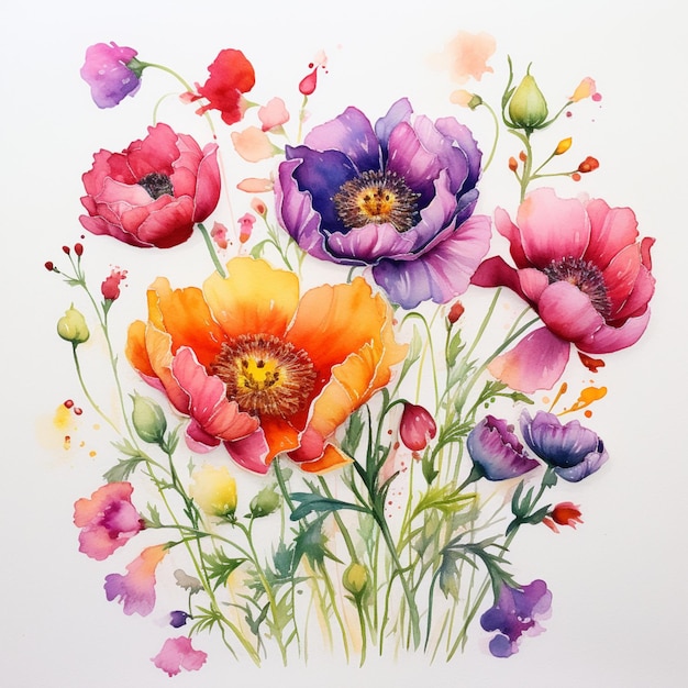 watercolor flower