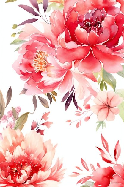 Watercolor flowers designs