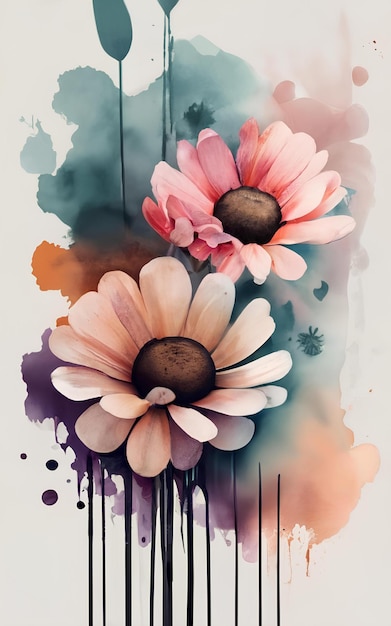 watercolor flowers