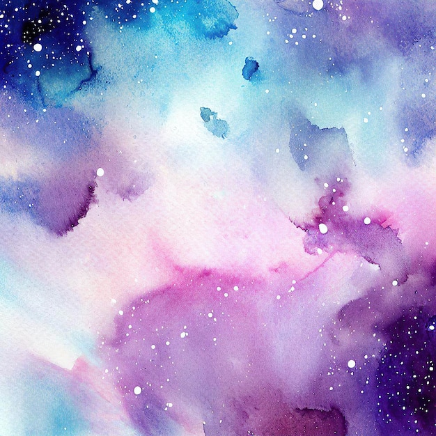 Watercolor Galaxy Space Background