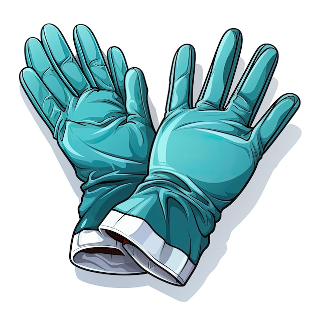 Photo watercolor gloves vector clipart illustration generative ai