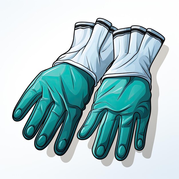 Photo watercolor gloves vector clipart illustration generative ai