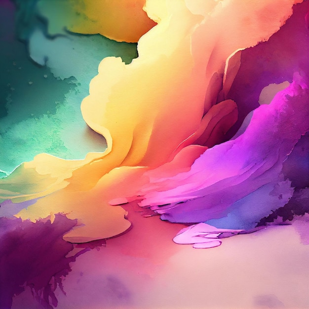 Watercolor gradient texture Abstract colorful background Digital illustration