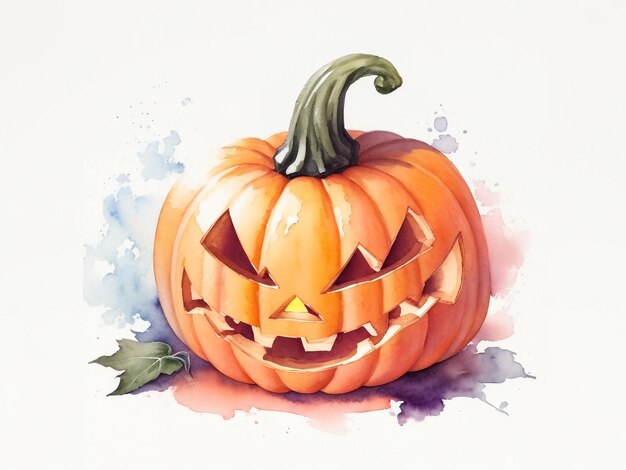 watercolor happy Halloween