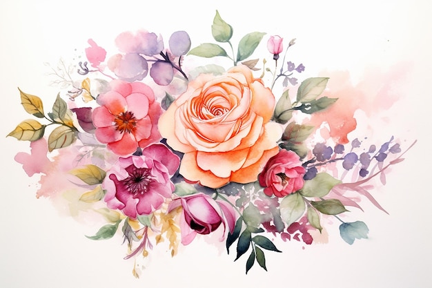 Watercolor Harmony Beautiful Arrangement