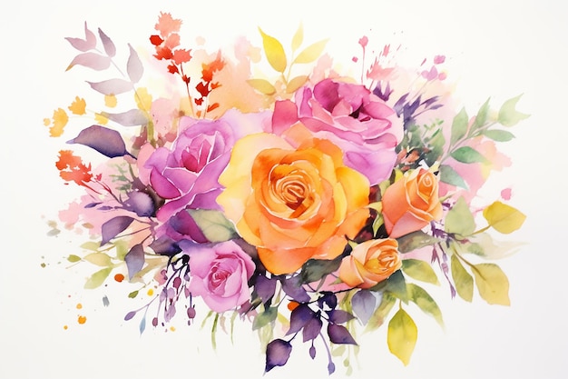 Watercolor Harmony Beautiful Arrangement