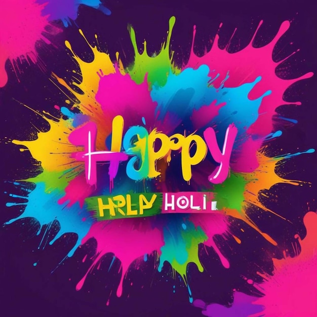 Photo watercolor holi festival happy holi lettering watercolor holi background flat detailed happy holi fe