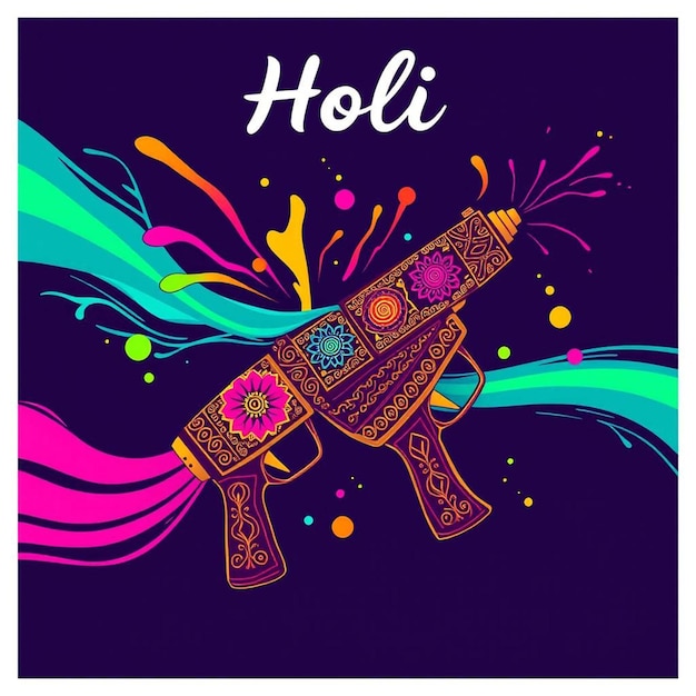 Photo watercolor holi festival happy holi lettering watercolor holi background flat detailed happy holi fe