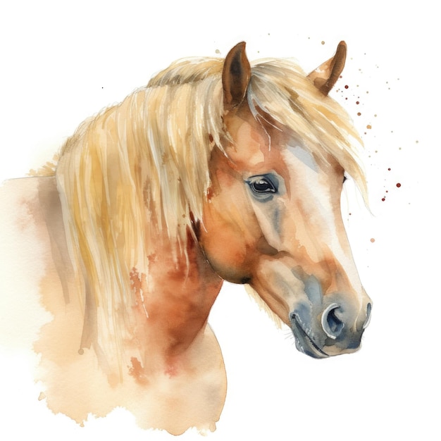 Watercolor Horse Creative Digital Art