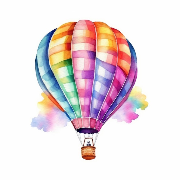 watercolor hot air balloons