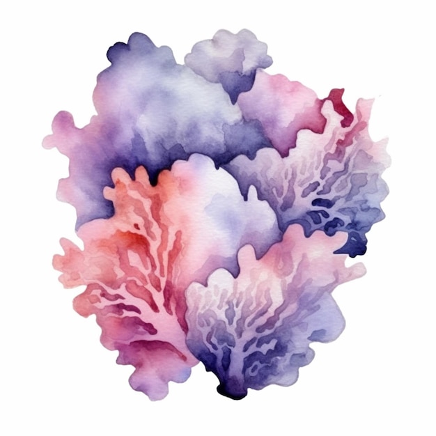 A watercolor illustration of a coral.