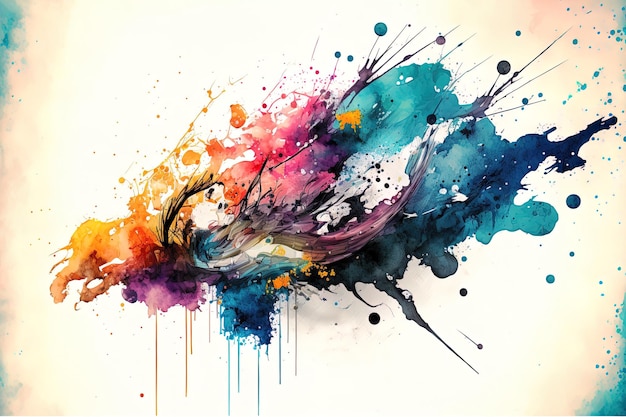 Watercolor illustration that is abstract From the watercolors background