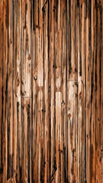 Photo watercolor illustration of wood texture wooden planks isolated handmade