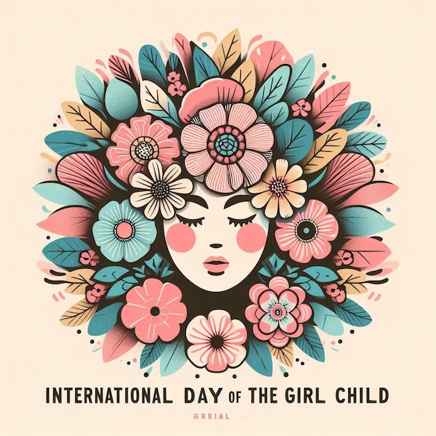 Watercolor International Day of the Girl Child Social Media Cover Template