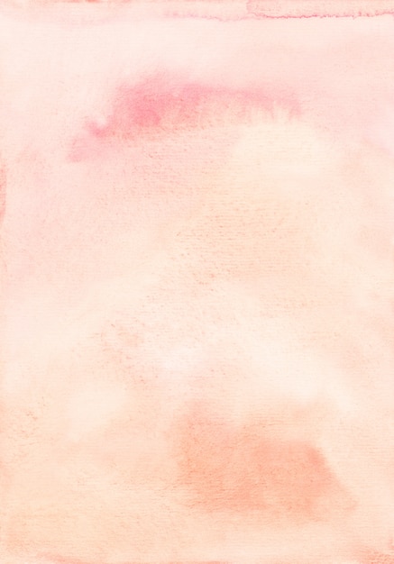 Photo watercolor light peach color background. pastel orange pink watercolour backdrop.