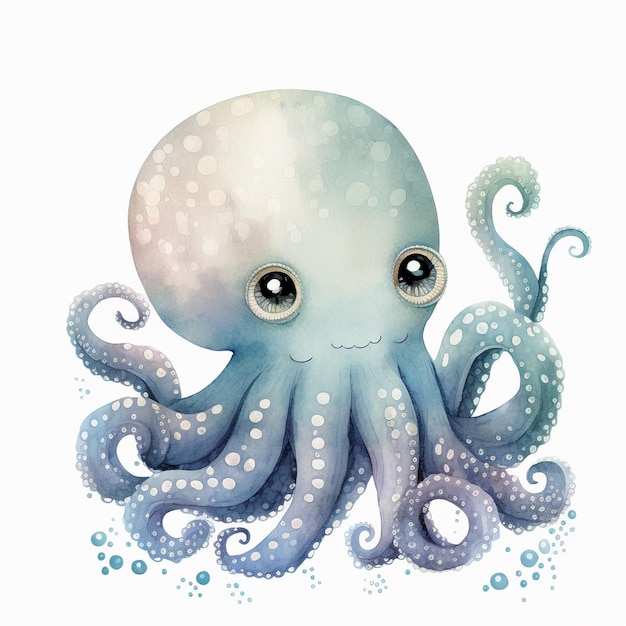 Watercolor Octopus