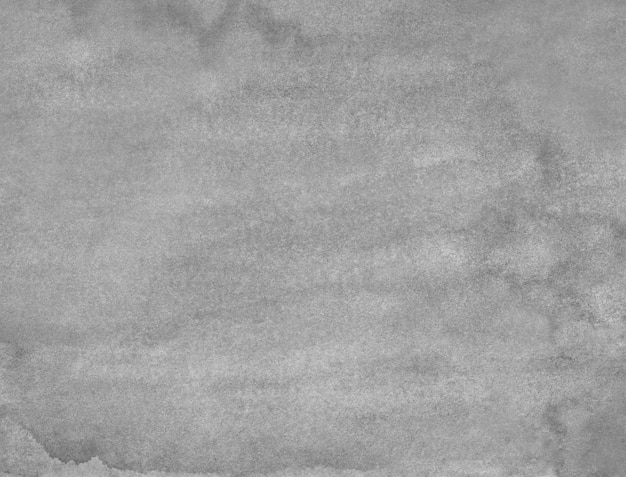 Watercolor old gray background painting. Monochrome calm grunge  overlay.  Grey stains on paper texture.